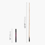 Baize Master Crucible 57 Inch 3/4 Jointed Snooker Pool Cue and Case Set 9.5mm Tip