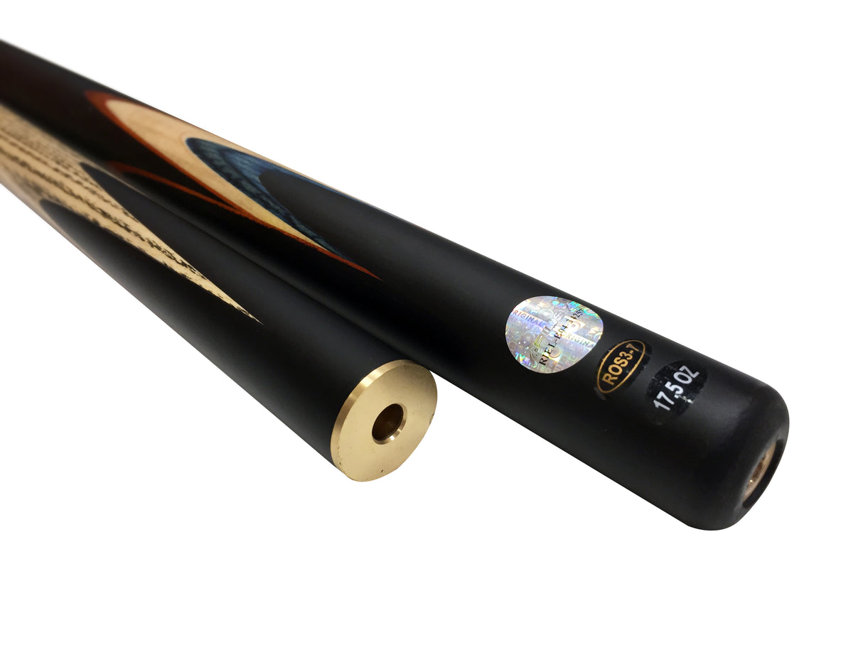 Riley Ronnie O’Sullivan 3 Series Limited Edition ¾ Joint Snooker and Pool Cue with Ebony Butt and 9.5mm Elk Master Tip – Includes Mini Butt Extension (ROS 3-7)