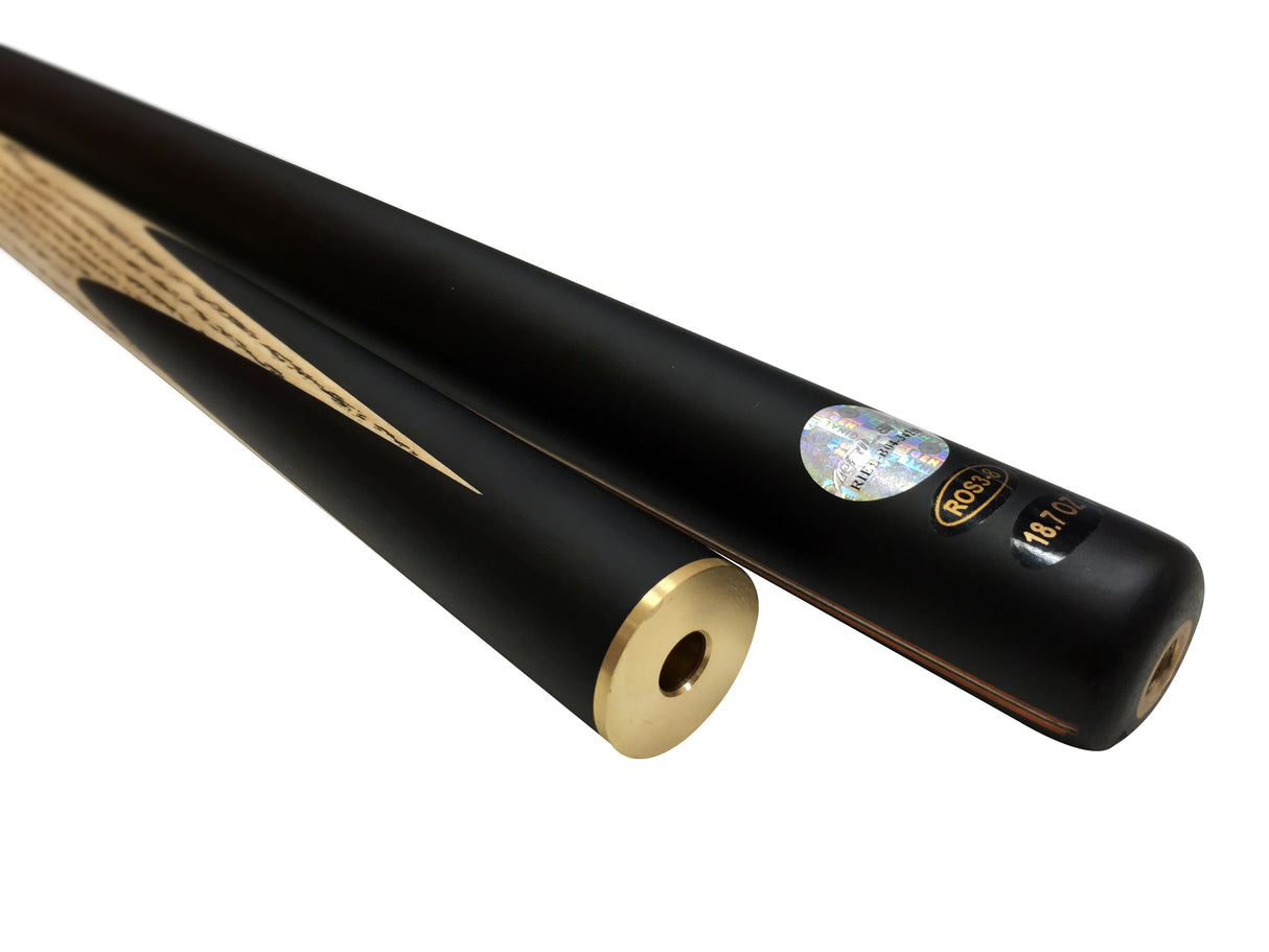 Riley Ronnie O’Sullivan 3 Series Limited Edition ¾ Joint Snooker and Pool Cue with Ebony Butt and 9.5mm Elk Master Tip – Includes Mini Butt Extension (ROS 3-8)