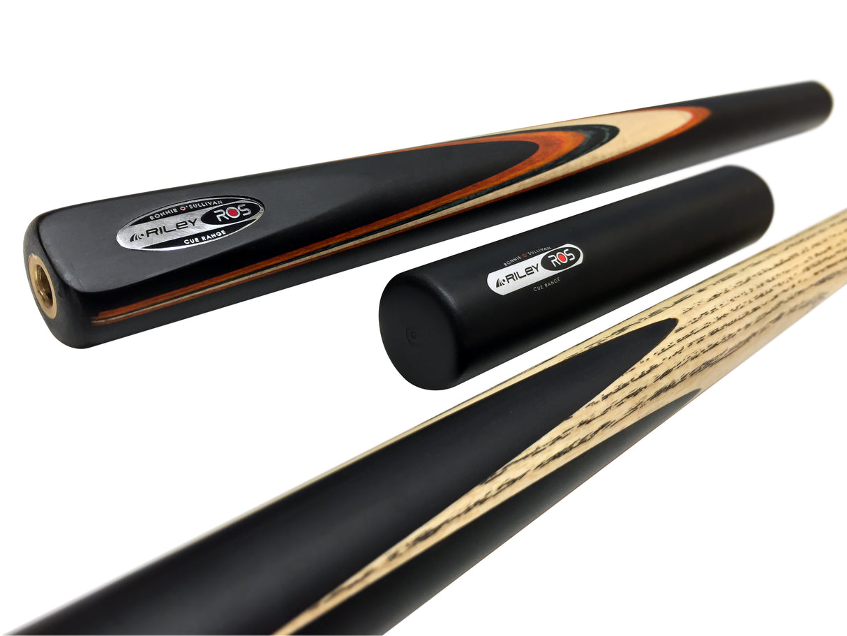 Riley Ronnie O’Sullivan 3 Series Limited Edition ¾ Joint Snooker and Pool Cue with Ebony Butt and 9.5mm Elk Master Tip – Includes Mini Butt Extension (ROS 3-8)