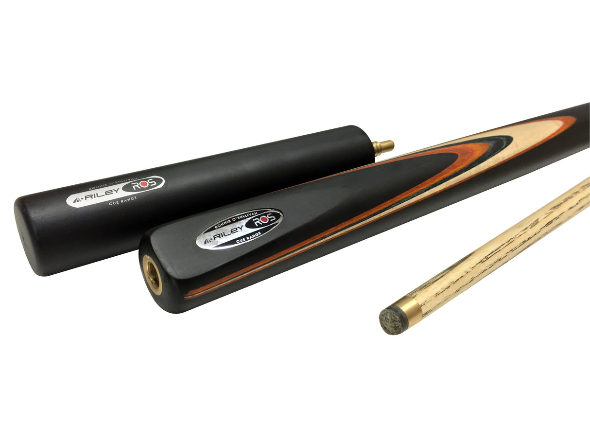 Riley Ronnie O’Sullivan 3 Series Limited Edition ¾ Joint Snooker and Pool Cue with Ebony Butt and 9.5mm Elk Master Tip – Includes Mini Butt Extension (ROS 3-8)