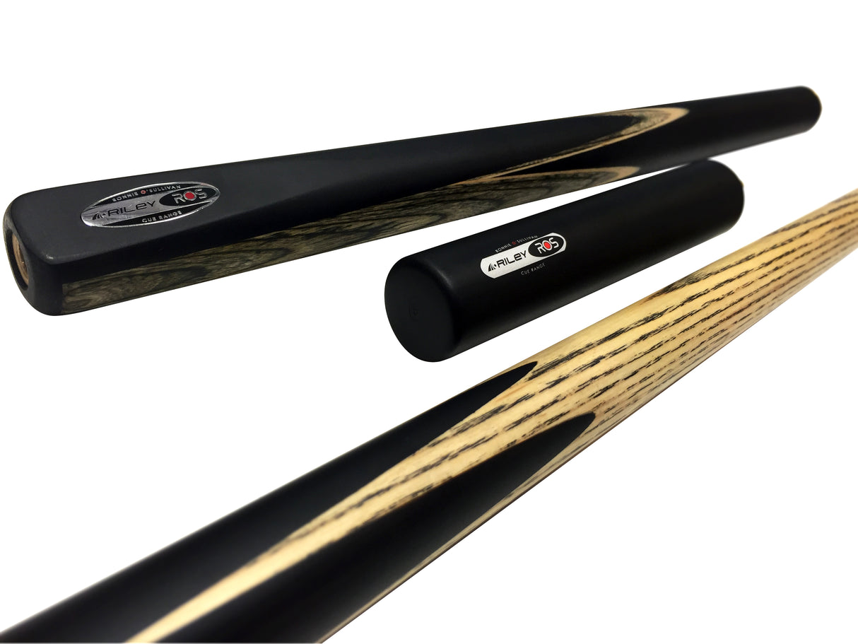 Riley Ronnie O’Sullivan 3 Series Limited Edition ¾ Joint Snooker and Pool Cue with Ebony Butt and 9.5mm Elk Master Tip – Includes Mini Butt Extension (ROS 3-9)