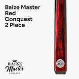Baize Master 57 Inch CONQUEST 2 Piece Snooker Pool Cue and Hard Case Set 9.5mm Tip