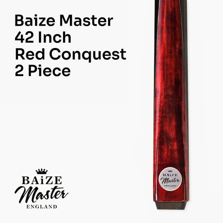 Baize Master CONQUEST 42 Inch 2 Piece Junior Kids Snooker Pool Cue 9.5mm Layered Tip