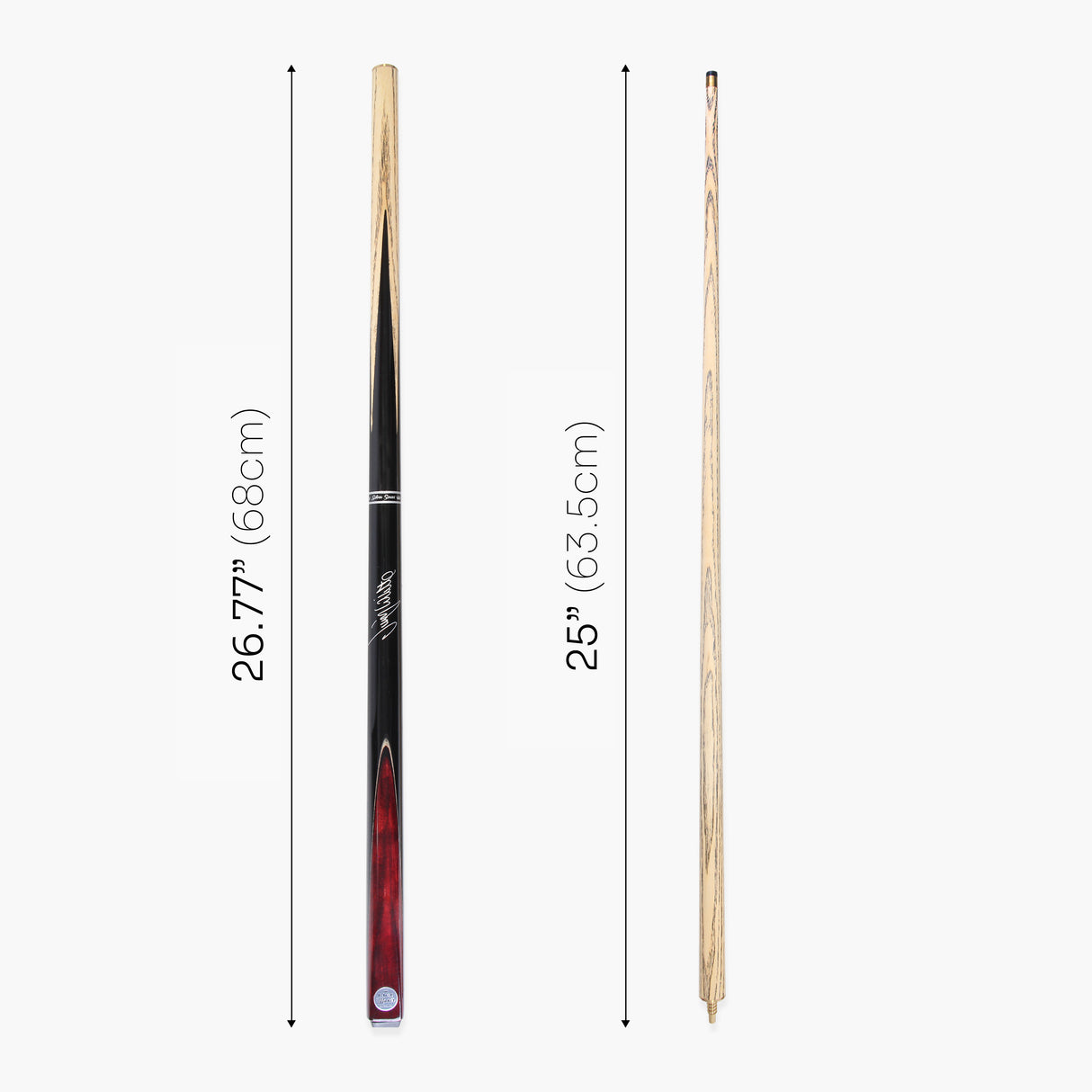 Baize Master JIMMY WHITE Signature CONQUEST 52 Inch 2 Piece Kids Snooker Pool Cue 9.5mm Tip