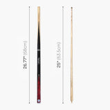 Baize Master JIMMY WHITE Signature CONQUEST 52 Inch 2 Piece Kids Snooker Pool Cue 9.5mm Tip