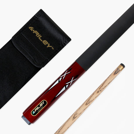 Riley Red Rocket 48 Inch 2 Piece Kids Cue and Case Set 9.5mm Tip with Riley Sleeve Case