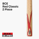 BCE Mark Selby RED CLASSIC ASH 57” Weight Adjustable 2pc Snooker Cue & HARD CASE