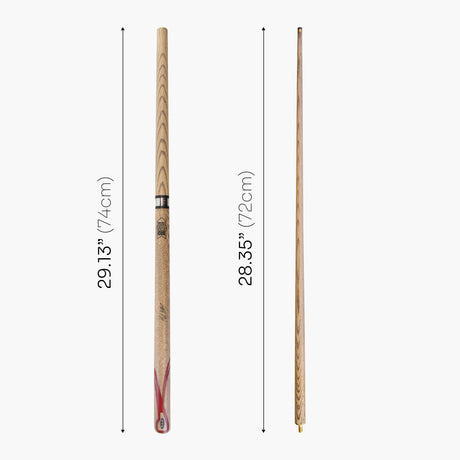BCE Mark Selby RED CLASSIC ASH Weight Adjustable 57" 2pc Ash Pool Snooker Cue - 9.5mm