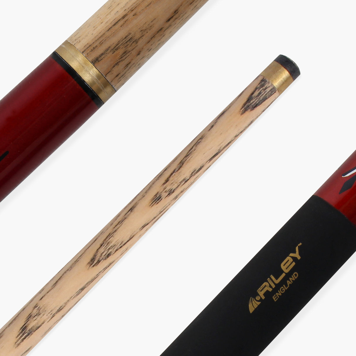 RILEY 48 Inch JUNIOR RED ROCKET 2pc Ash Pool Snooker Cue Ideal for Home & Kids