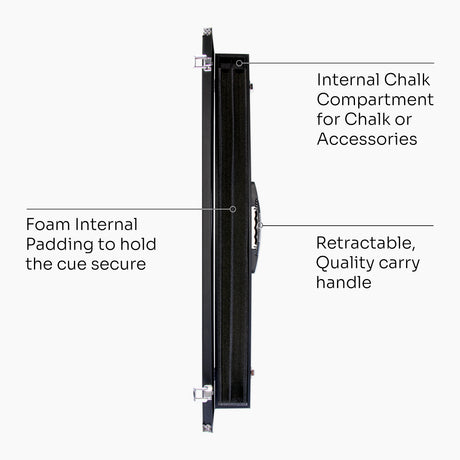 Baize Master Jimmy White VICTORY 57 Inch Cue and Case Set 9.5mm Tip with Black Hard Case