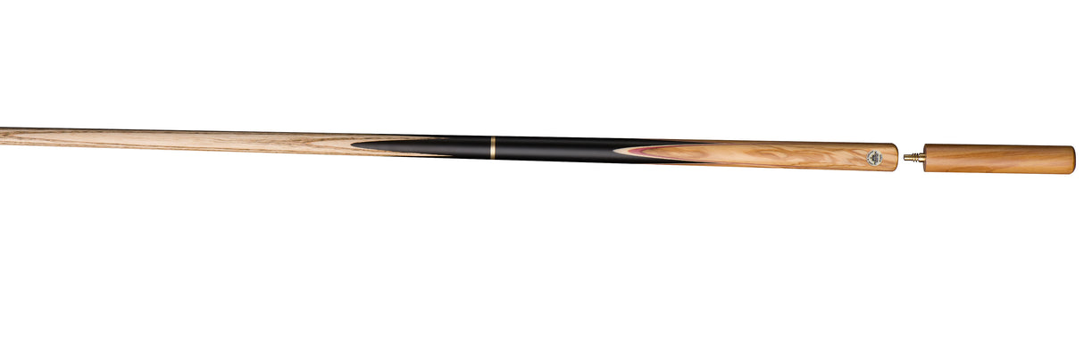Peradon KING 58" Hand Spliced Genuine Ebony Ash 3/4 Jointed Pool Cue, 9.5mm Tip