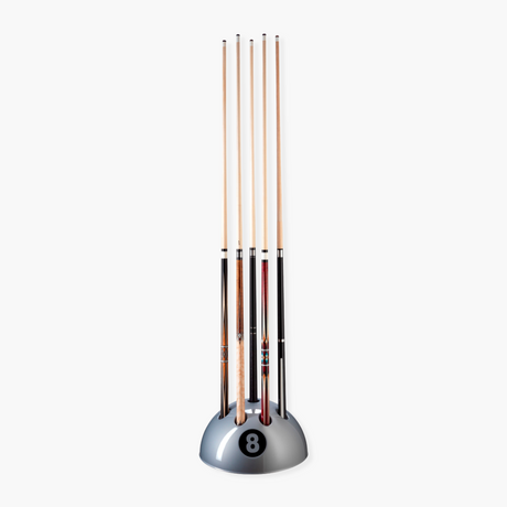 8 Ball Floor Standing Cue Rack for Game Rooms | Cue + Case