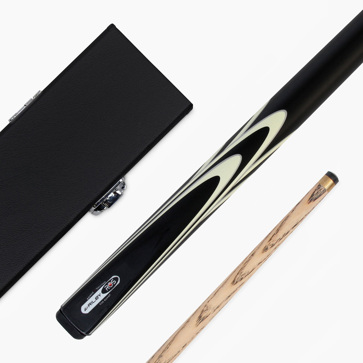 Riley Ronnie O'Sullivan Strike 57 Inch 2 Piece Cue and Case Set 9.5mm Tip with Hard Black Case