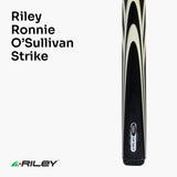 Riley Ronnie O'Sullivan Strike 57 Inch 2 Piece Cue and Case Set 9.5mm Tip with Hard Black Case