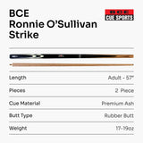 Riley Ronnie O'Sullivan STRIKE 57 Inch 2 Piece Centre Joint Snooker Pool Cue 9.5mm Tip