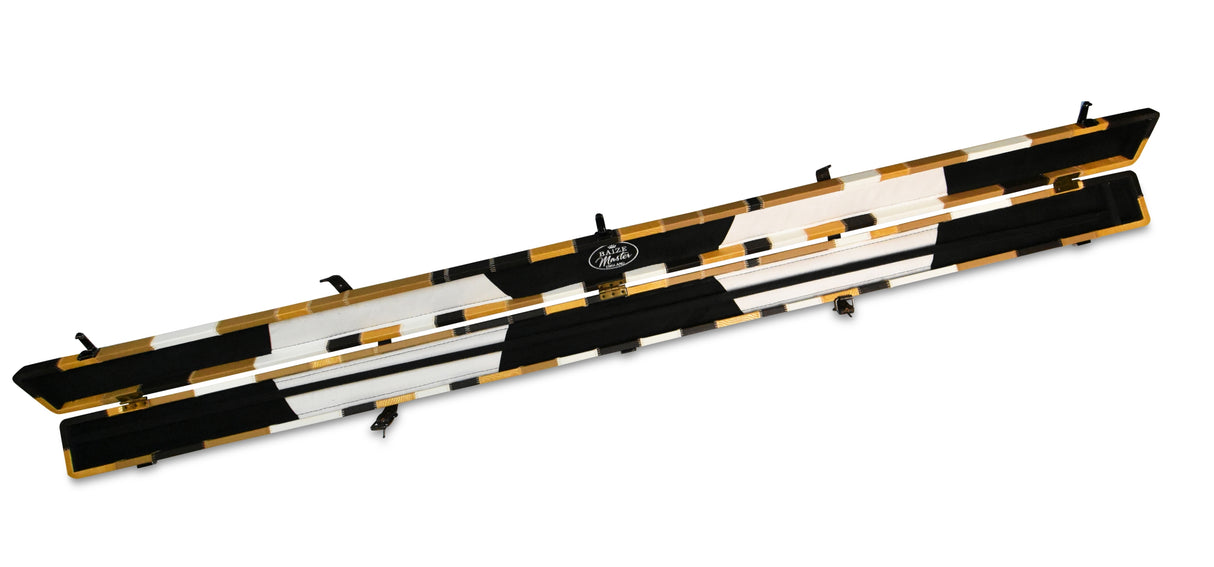 Baize Master 1 Piece PATCH Luxury Round Corner Snooker Pool Cue Case - Holds 2 Cues