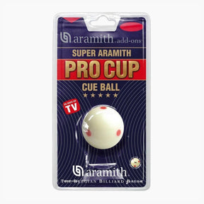 ARAMITH Pro-Cup Red Spotted AMERICAN Pool Cue Ball 2 1/4 Inch - Blister Pack Aramith