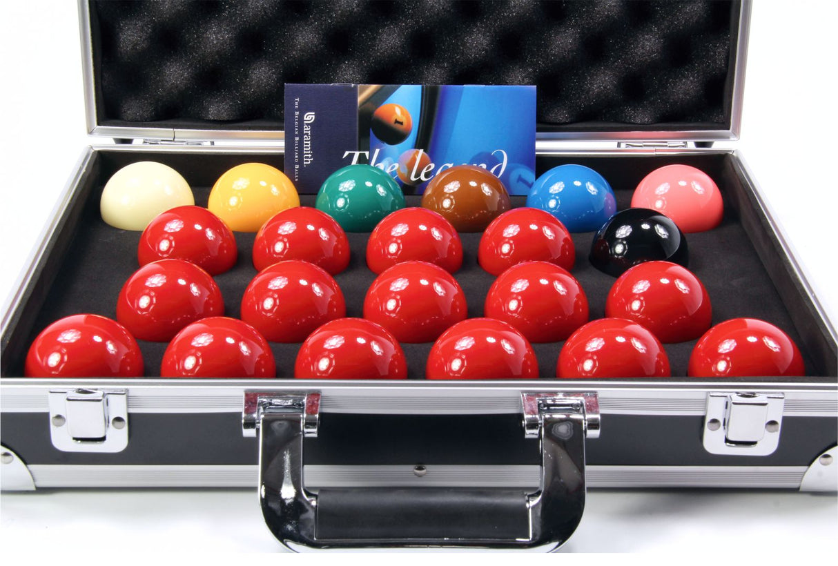 Aramith TOURNAMENT CHAMPION Snooker Ball Set & ALUMINIUM CARRY CASE