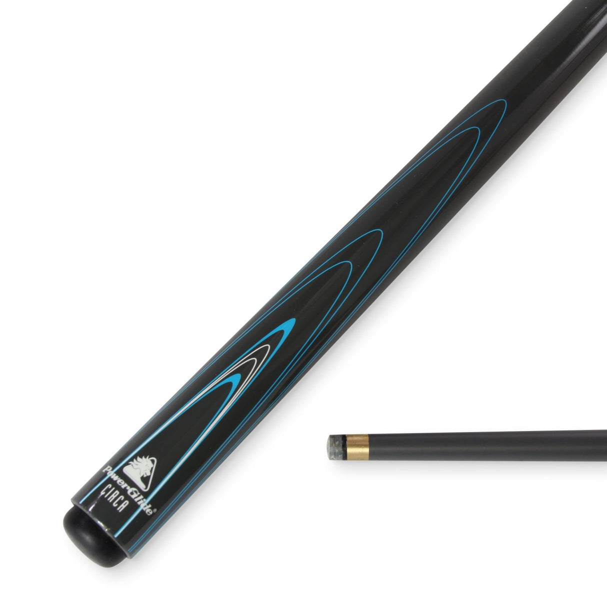 PowerGlide CIRCA 2pc Jointed 57 Inch Snooker Cue with BLACK ATTACHE HARD CASE & MIDI CUE TOWEL