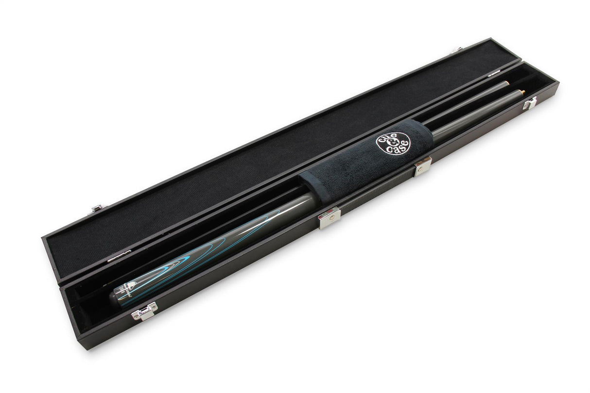 PowerGlide CIRCA 2pc Jointed 57 Inch Snooker Cue with BLACK ATTACHE HARD CASE & MIDI CUE TOWEL