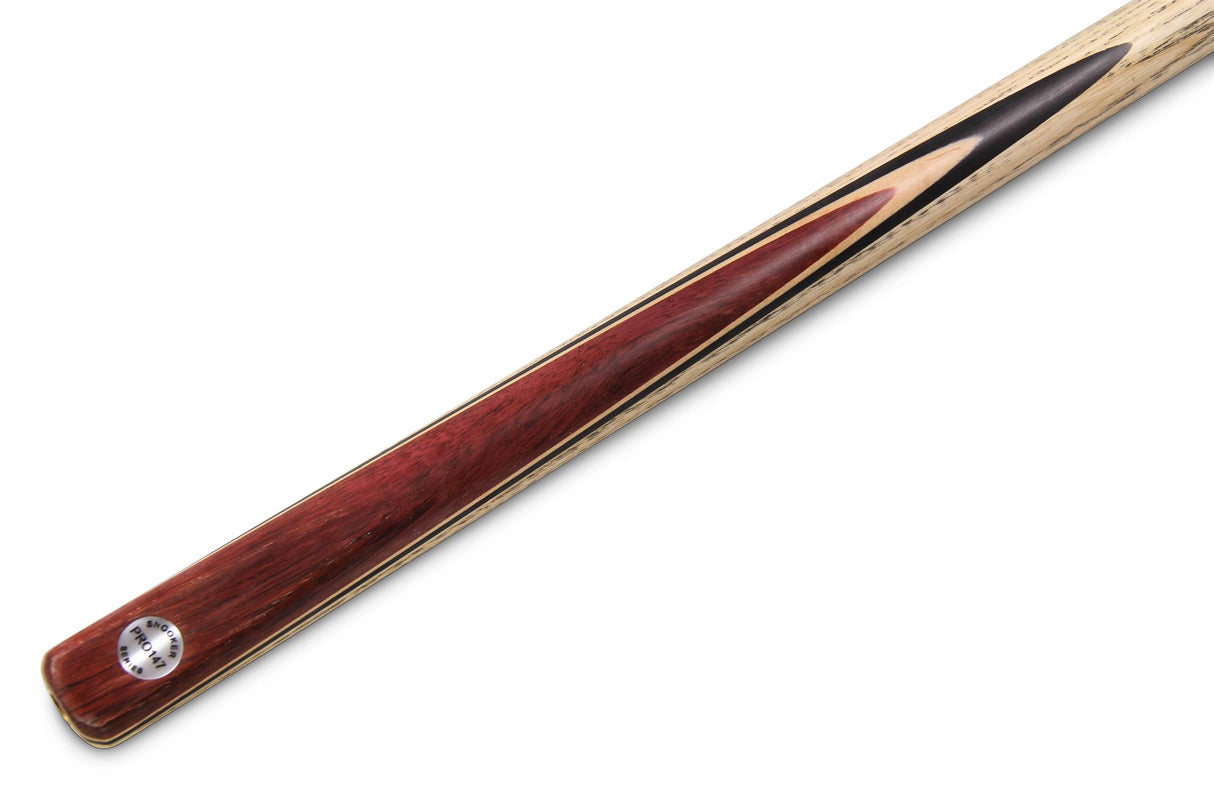 PRO147 CLASSIC PURPLE HEART 2pc Snooker Pool Cue with Non Matching Grain Ash and Extension Thread - 9.5mm Tip P1/E