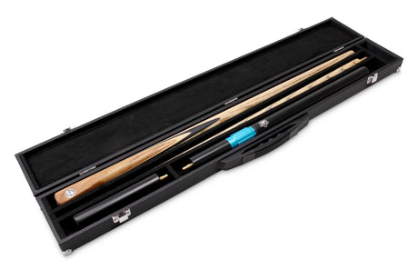 PRO147 CLASSIC ROSEWOOD P3/E 57 Inch Snooker Pool Cue Set 2pc Centre Joint Non-matching Ash Cue with PRO147 Long Telescopic Extension, Mini Butt and 3 Slot Case - 9.5mm Tip