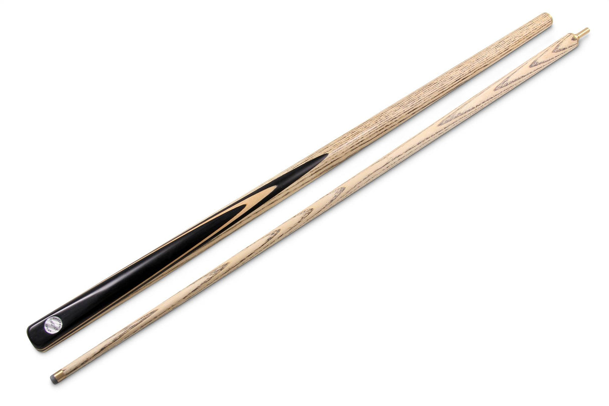PRO147 CLASSIC EBONY MAPLE P2/E 57 Inch Snooker Pool Cue Set 2pc Centre Joint Non-matching Ash Cue with PRO147 Long Telescopic Extension, Mini Butt and 3 Slot Case - 9.5mm Tip
