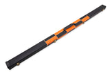 Deluxe 1 Piece 2 Slot CHEQUERED Cue Case with Plastic Ends and Chalk Compartment - Holds 2 Cues