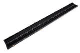 Deluxe 1 Piece 2 Slot BLACK with CRAZY WHITE STITCH Cue Case with Plastic Ends and Chalk Compartment - All Black Interior