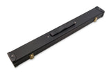 Deluxe MEDIUM Plain Black 2pc Hard Pool Cue Case for 48 Inch Junior Kids Snooker Cues with Plastic Ends