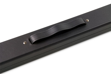 Deluxe MEDIUM Plain Black 2pc Hard Pool Cue Case for 48 Inch Junior Kids Snooker Cues with Plastic Ends