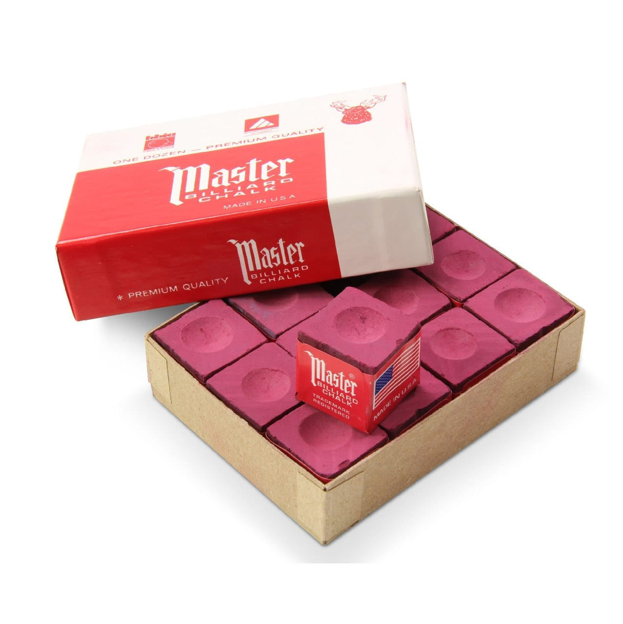 Tweeten MASTER BILLIARD Snooker Pool Cue Chalk - Dozen Box 12 Pieces