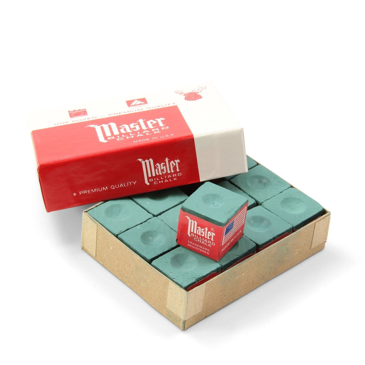 Tweeten MASTER BILLIARD Snooker Pool Cue Chalk - Dozen Box 12 Pieces