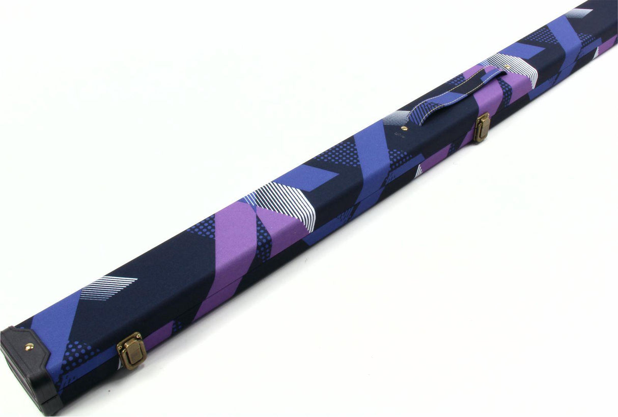 Tomahawk ABS ¾ 80s Blue and Black Deluxe Snooker Cue Case – Tough Plastic End