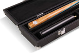 PRO147 CLASSIC SAPPHIRE FLARE P5/E 57 Inch Snooker Pool Cue Set 2pc Centre Joint Non-matching Ash Cue with PRO147 Long Telescopic Extension, Mini Butt and 3 Slot Case - 9.5mm Tip