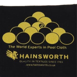 Hainsworth BLACKBALL RULES Pool Table Racking Cloth - Black