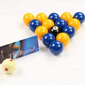 Aramith LEAGUE Edition YELLOW & BLUE Pool Balls - PRO CUP Spotted Cue Ball