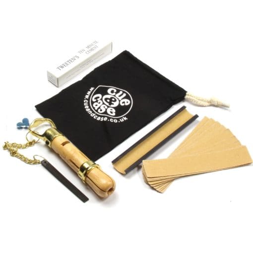 Cue & Case Deluxe ELK MASTER 10mm Cue TIPPING KIT & Drawstring Cotton Bag