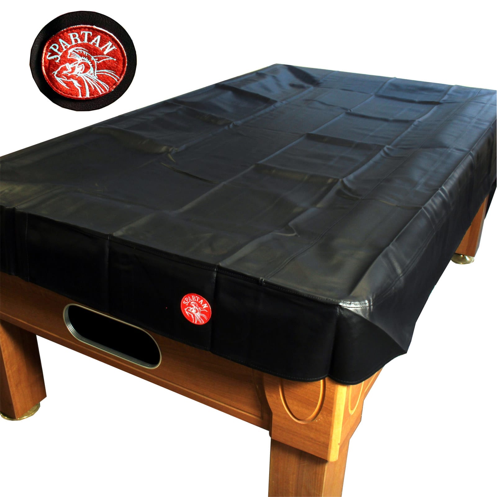 SPARTAN Heavy Duty Water Resistant 9ft American Pool Table Cover 9FT BLACK Cue & Case