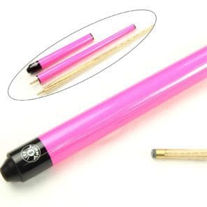 Jonny 8 Ball 57 Inch NEON PINK TRIAD 3 Section Ash Pool Snooker Cue - 9.5mm Tip