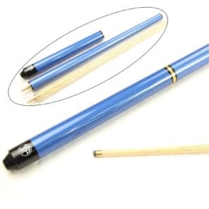 Jonny 8 Ball 57 Inch Metallic BLUE TRIAD 3 Piece Ash Pool Snooker Cue - 8.5mm Tip - Shorten to 47 and 39 Inch