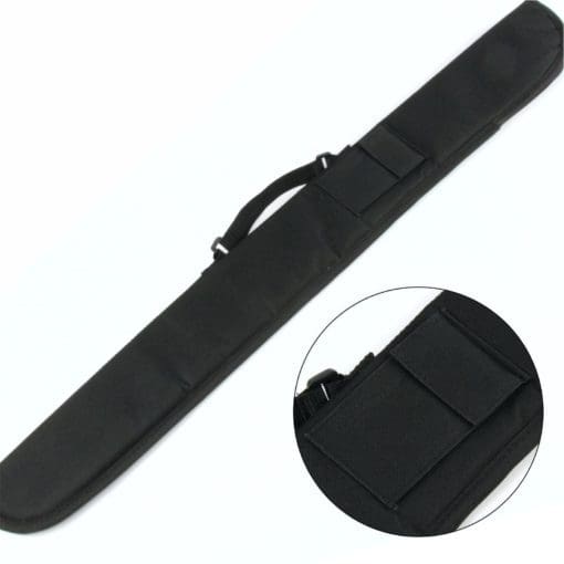 BLACK CANVAS 2pc Pool Snooker Cue Case With Accessory Pocket