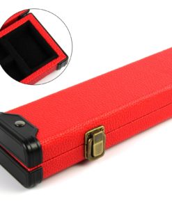 Luxury RED SNAKE SKIN 2pc Pool Snooker Cue Case - For Centre Joint Cues