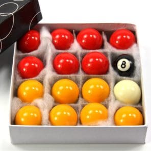 Kids Small ECONOMY RED & YELLOW Pool Ball Set – 1 5/8Inch (41mm)