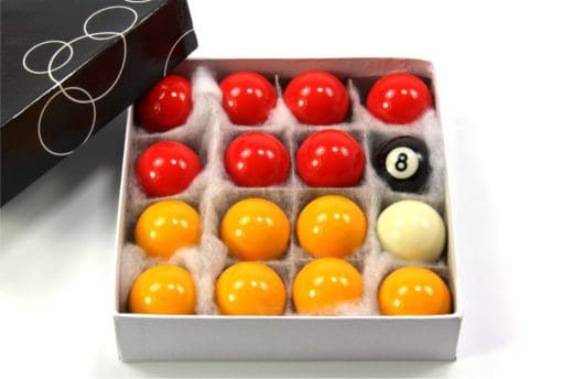 Kids Small ECONOMY RED & YELLOW Pool Ball Set – 1 5/8Inch (41mm)