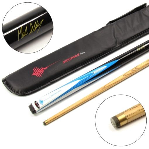 BCE Mark Selby ELECTRIC SHOCKWAVE 2pc Ash Pool Snooker Cue & SOFT CASE