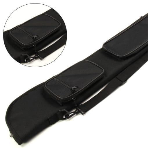 Deluxe Thick Padded DOUBLE POCKET Centre Joint Cue Case
