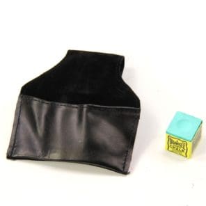 PLAIN Leather Chalk Pouch With Belt Hook – For Snooker & Pool Players