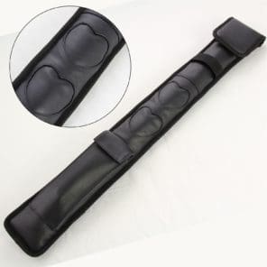Quality Fur Lined HEART Design Black 2pc Cue Case for Snooker Pool Cue
